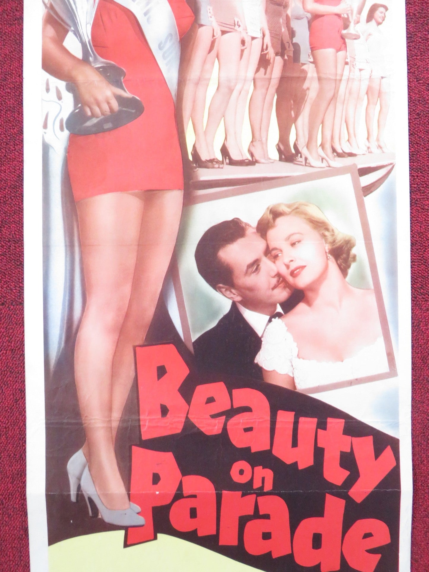 BEAUTY ON PARADE US INSERT (14"x 36") POSTER ROBERT HUTTON RUTH WARRICK 1950 Rendezvous Cinema Movie posters