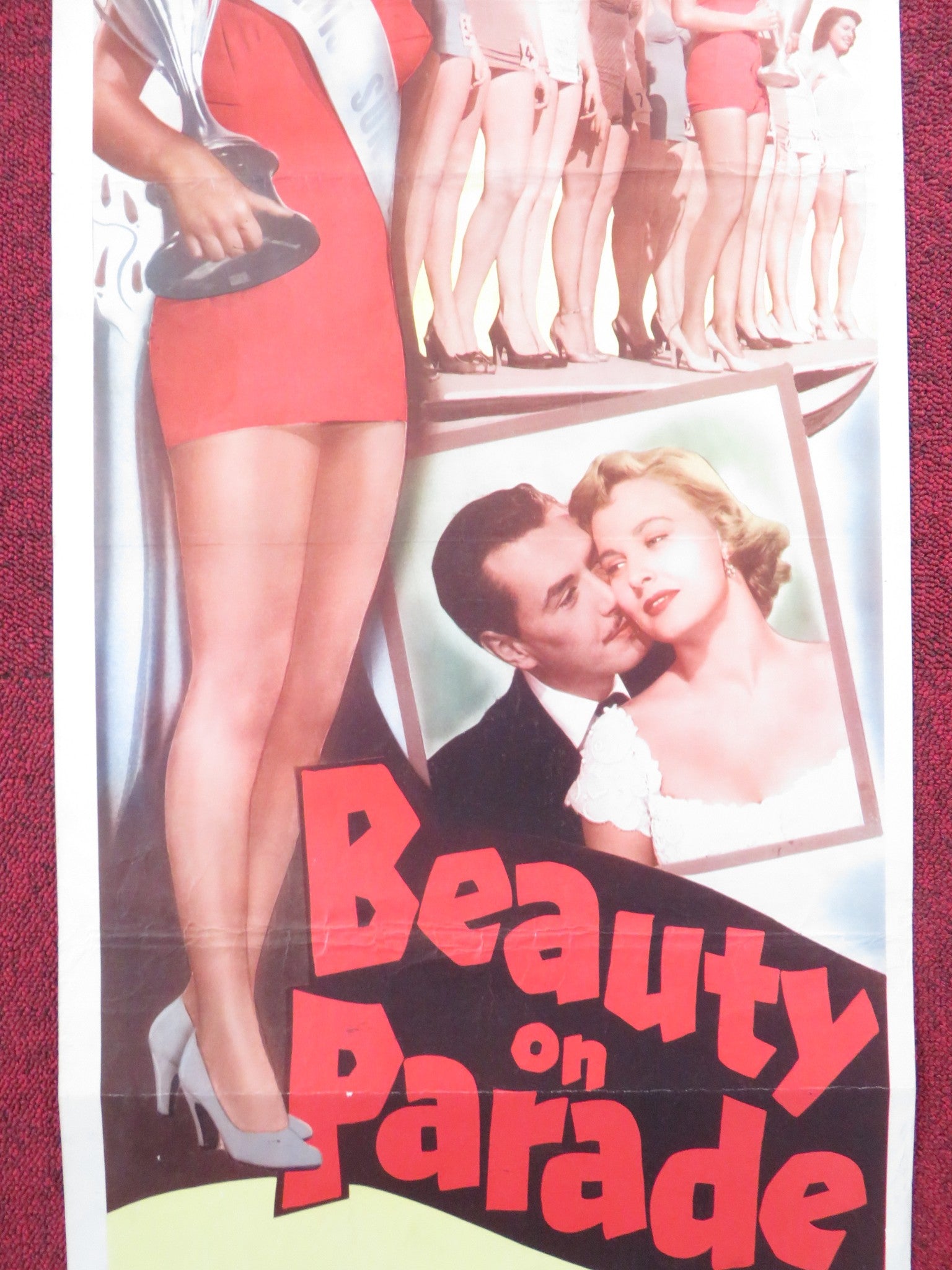 BEAUTY ON PARADE US INSERT (14"x 36") POSTER ROBERT HUTTON RUTH WARRICK 1950 Rendezvous Cinema Movie posters