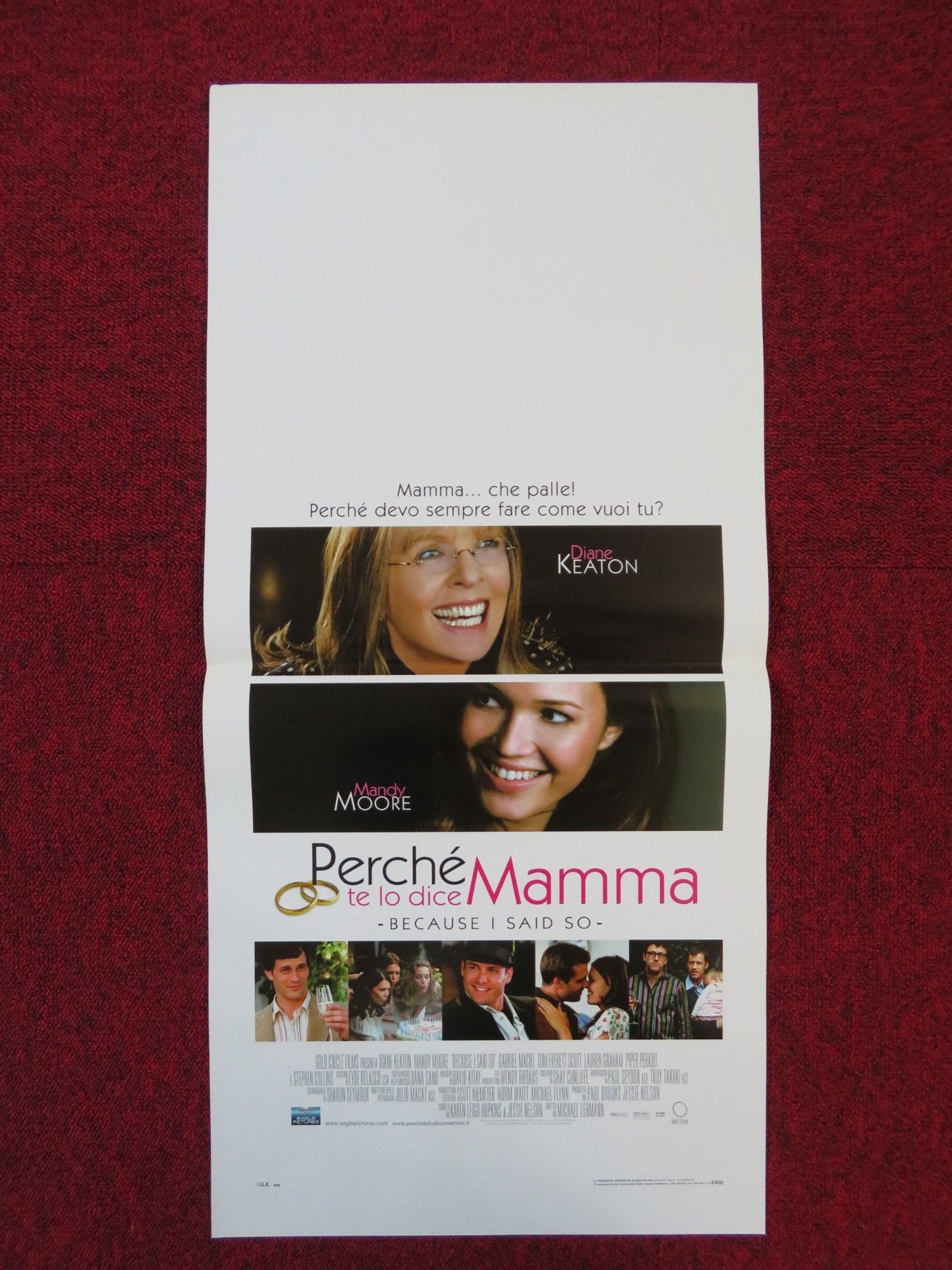 BECAUSE I SAID SO ITALIAN LOCANDINA POSTER DIANE KEATON MANDY MOORE 2007 Rendezvous Cinema Movie posters