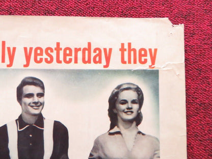BECAUSE THEY'RE YOUNG STYLE B US HALF SHEET (22"x 28") POSTER DICK CLARK 1960 Movie posters