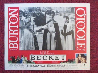 BECKET US LOBBY CARD FULL SET RICHARD BURTON PETEER O'TOOLE 1964 Rendezvous Cinema Movie posters