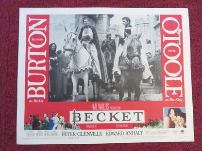 BECKET US LOBBY CARD FULL SET RICHARD BURTON PETEER O'TOOLE 1964 Rendezvous Cinema Movie posters