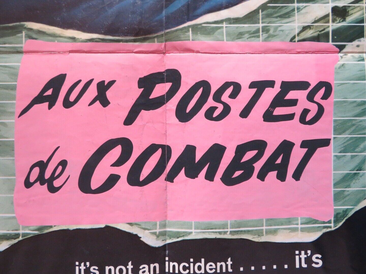 BEDFORD INCIDENT FOLDED US ONE SHEET POSTER RICHARD WIDMARK SIDNEY POITIER 1965 Movie posters