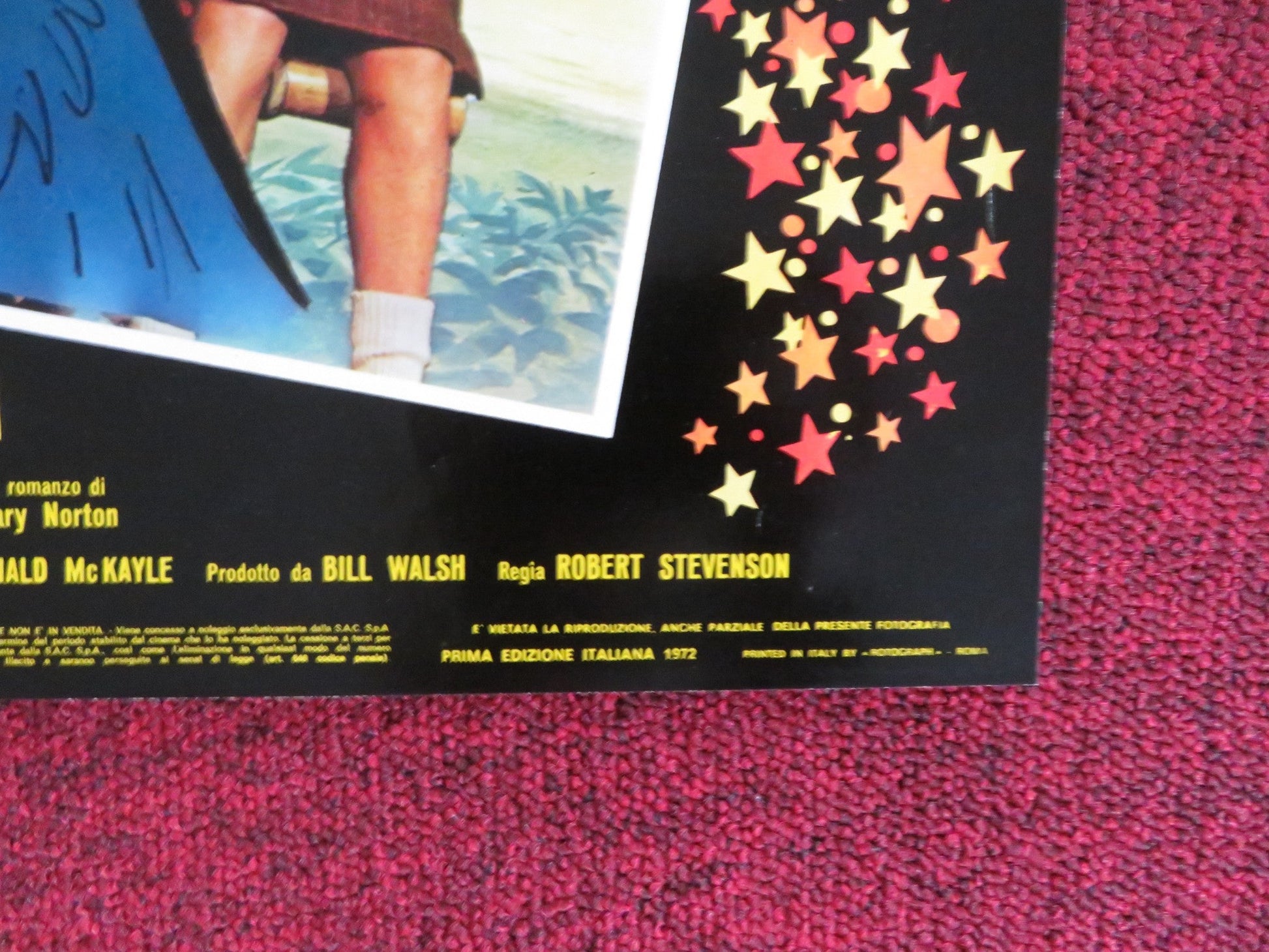 BEDKNOBS AND BROOMSTICKS - A ITALIAN FOTOBUSTA POSTER DISNEY A. LANSBURY 1972 Rendezvous Cinema Movie posters