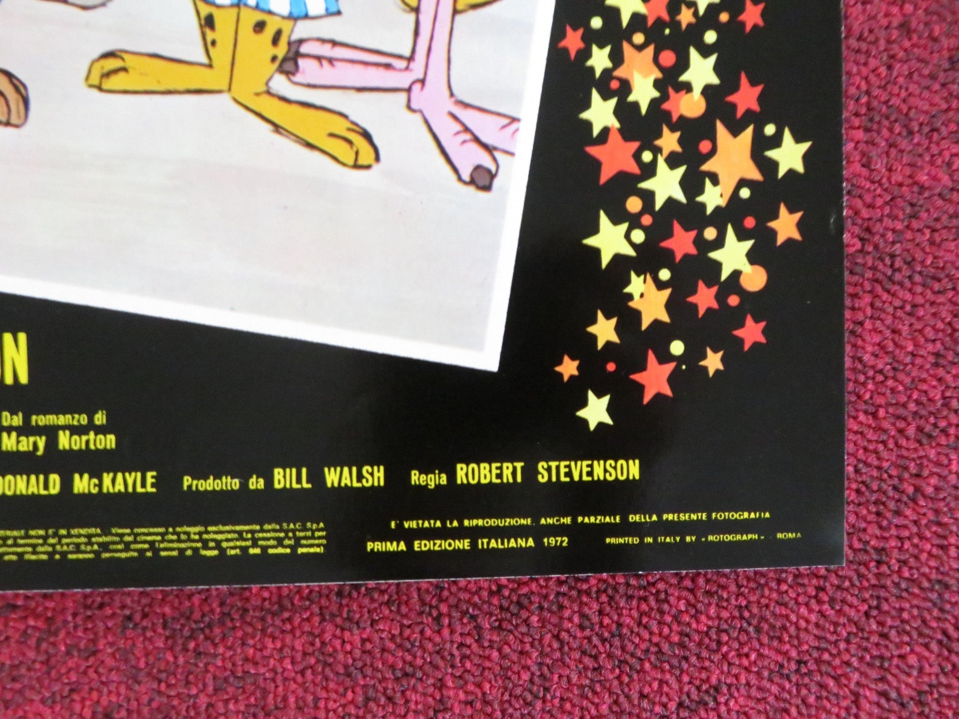 BEDKNOBS AND BROOMSTICKS - C ITALIAN FOTOBUSTA POSTER DISNEY A. LANSBURY 1972 Rendezvous Cinema Movie posters