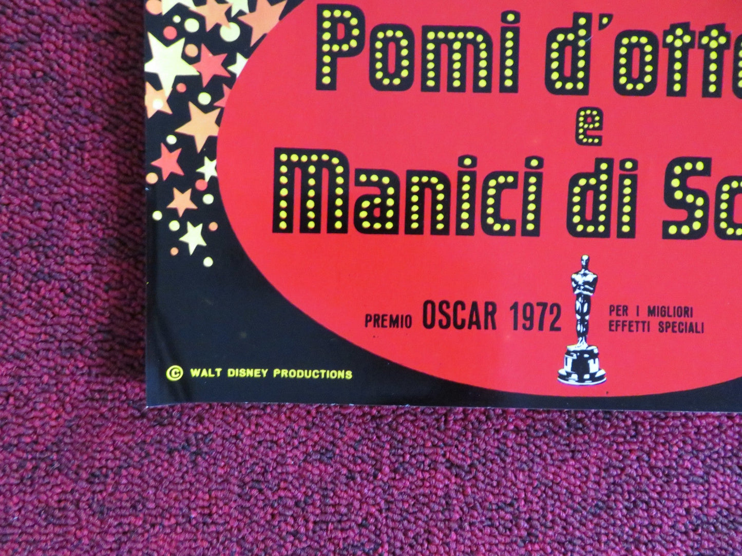 BEDKNOBS AND BROOMSTICKS - E ITALIAN FOTOBUSTA POSTER DISNEY A. LANSBURY 1972 Rendezvous Cinema Movie posters