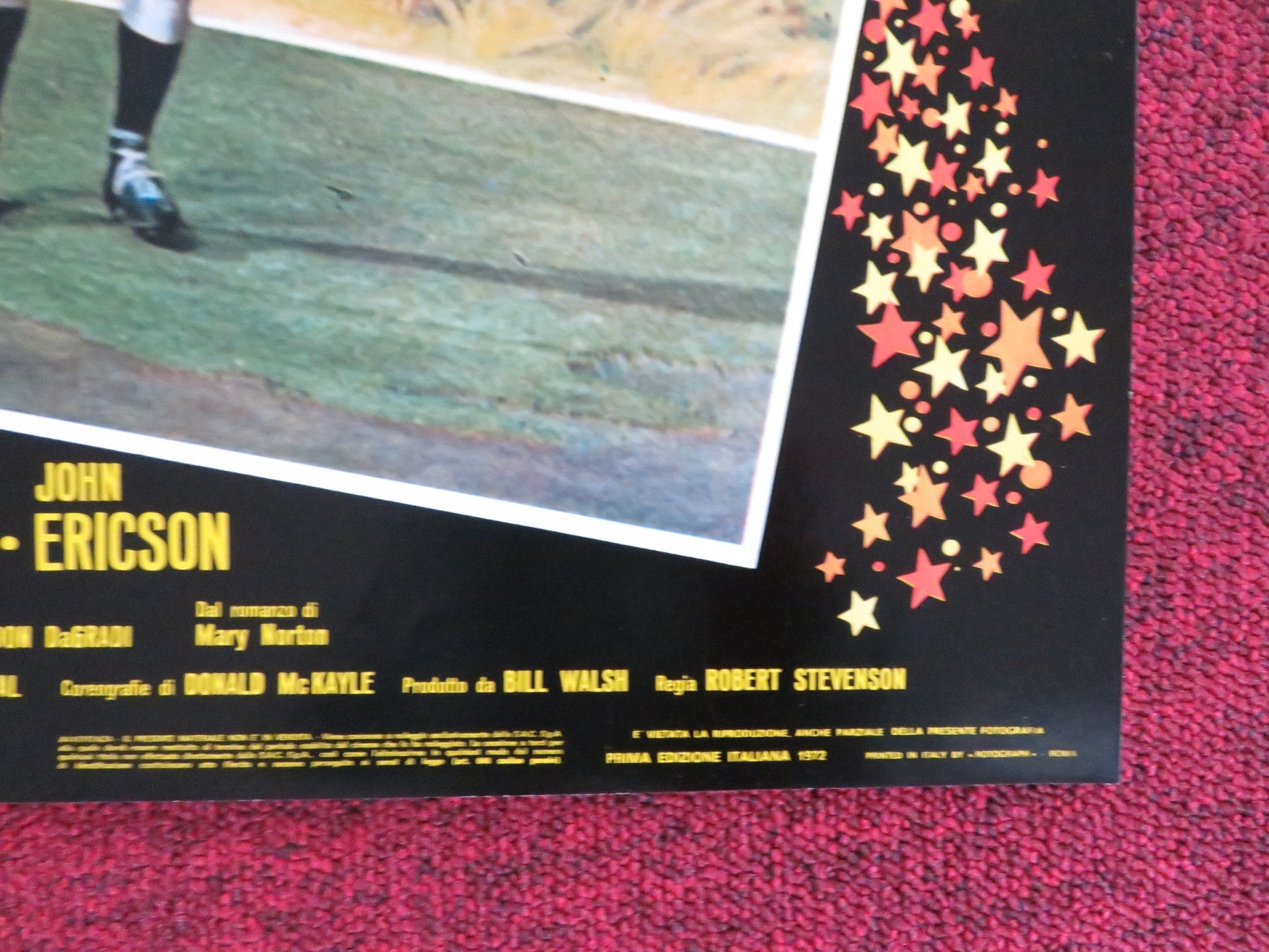 BEDKNOBS AND BROOMSTICKS - H ITALIAN FOTOBUSTA POSTER DISNEY A. LANSBURY 1972 Rendezvous Cinema Movie posters