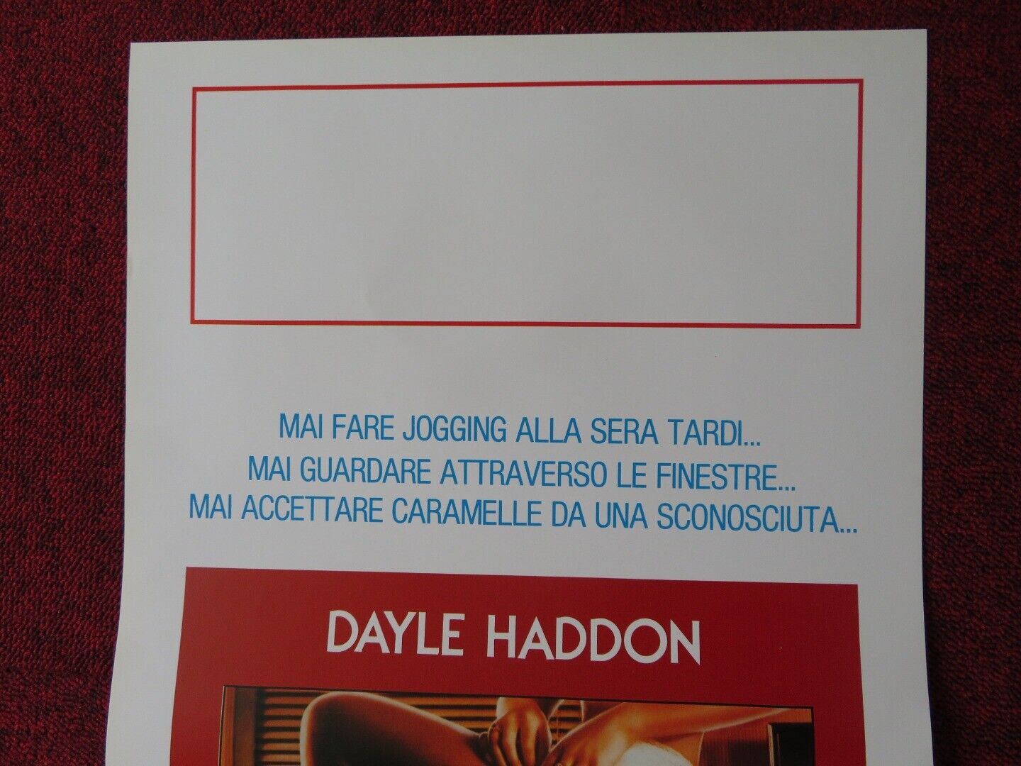 BEDROOM EYES ITALIAN LOCANDINA (27.5"x13") POSTER KIP GILMAN BARBARA LAW 1989 Movie posters