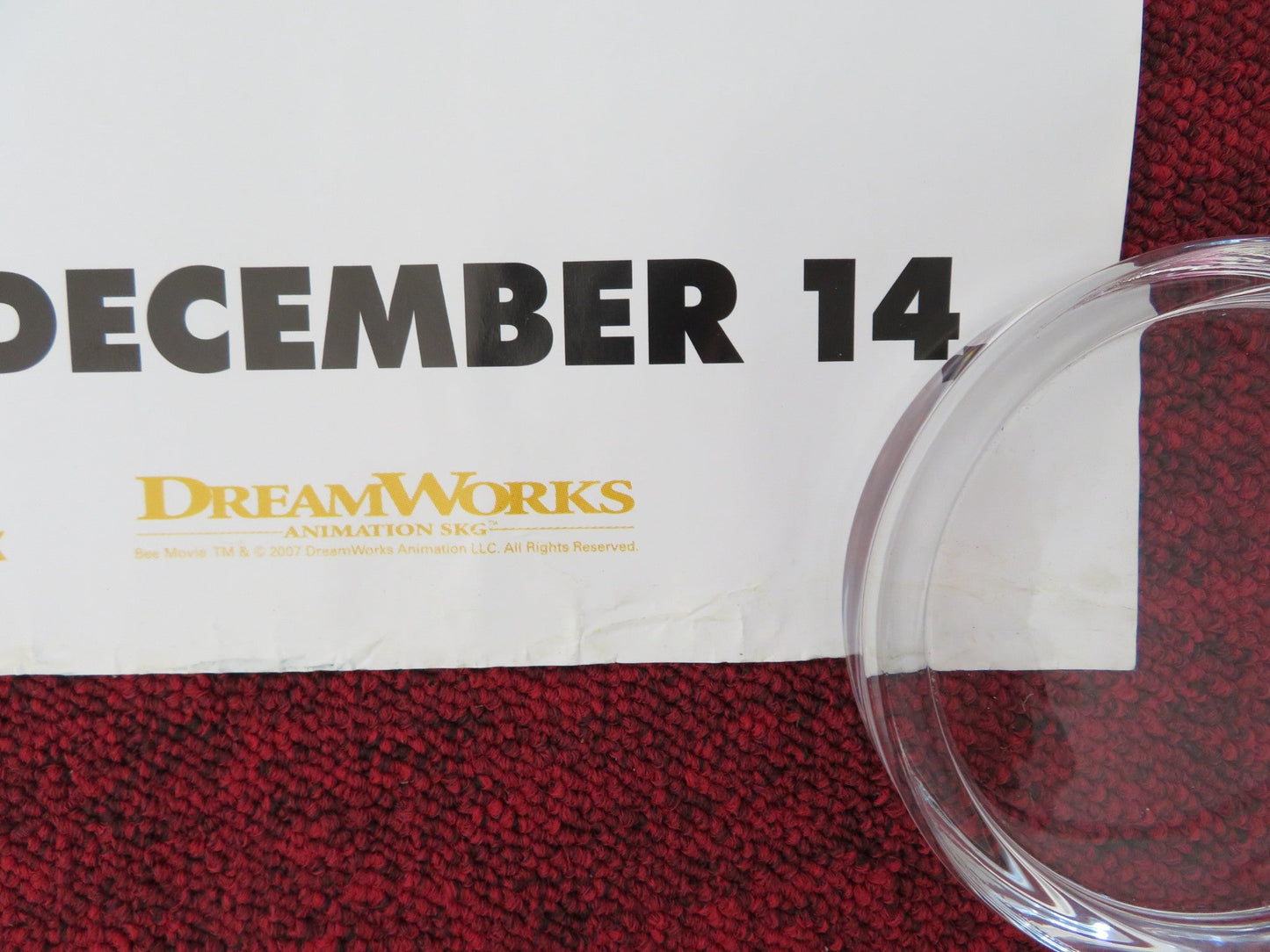 BEE MOVIE UK QUAD (30"x 40") ROLLED POSTER JERRY SEINFELD RENEE ZELLWEGER 2007 Rendezvous Cinema Movie posters