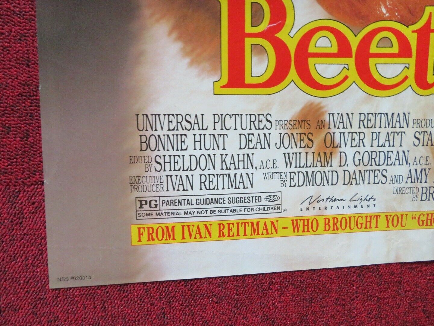 BEETHOVEN FOLDED US ONE SHEET POSTER CHARLES GRODIN 1992 Movie posters