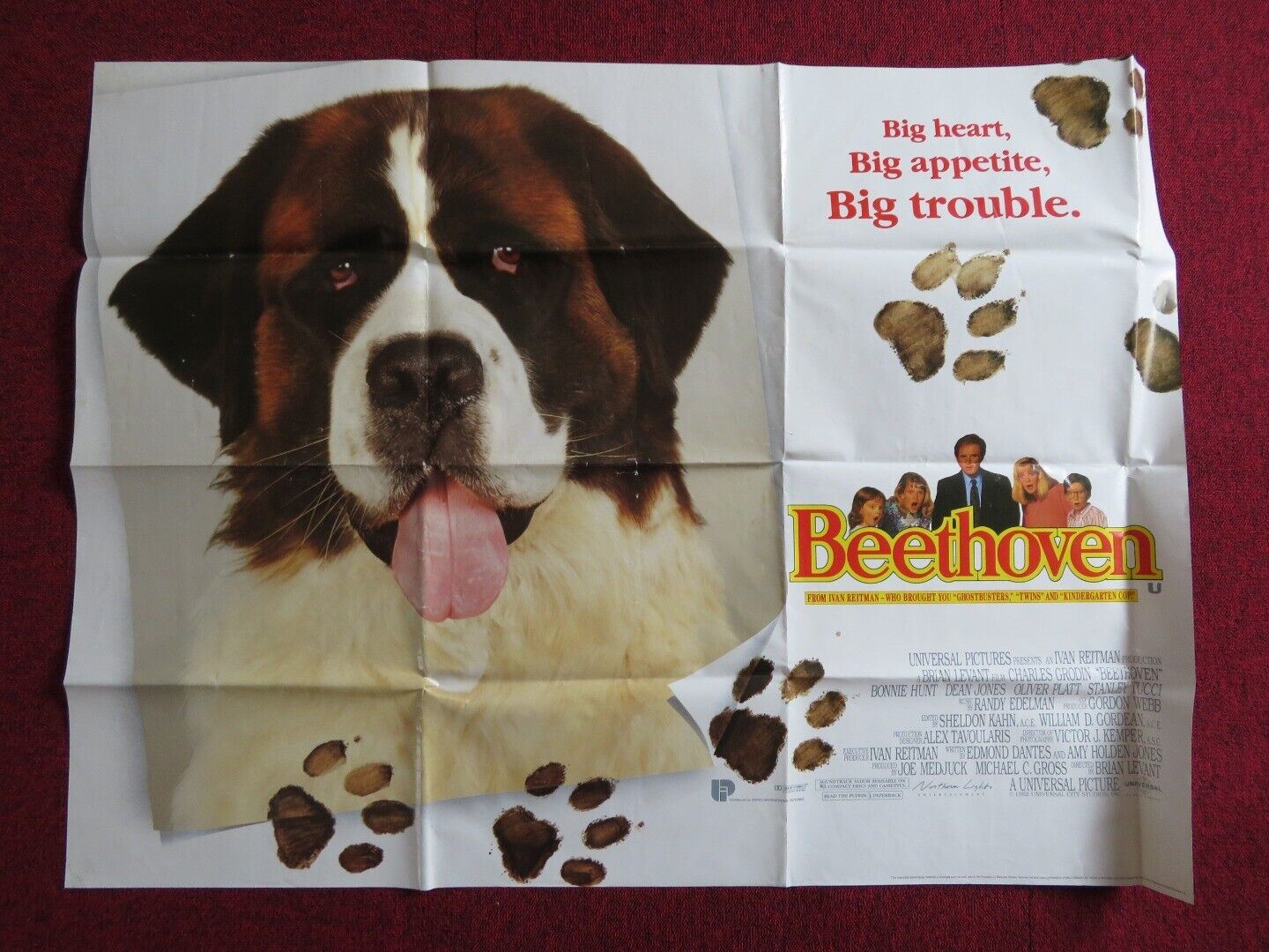 BEETHOVEN UK QUAD POSTER CHARLES GRODIN BONNIE HUNT 1992 Movie posters