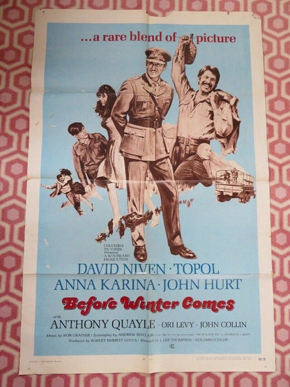 BEFORE WINTER COMES FOLDED US ONE SHEET POSTER ANTHONY QUAYLE 1969 Movie posters