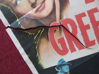 BEHIND GREEN LIGHTS FOLDED US ONE SHEET POSTER CAROLE LANDIS WILLIAM GARGAN '46 Movie posters