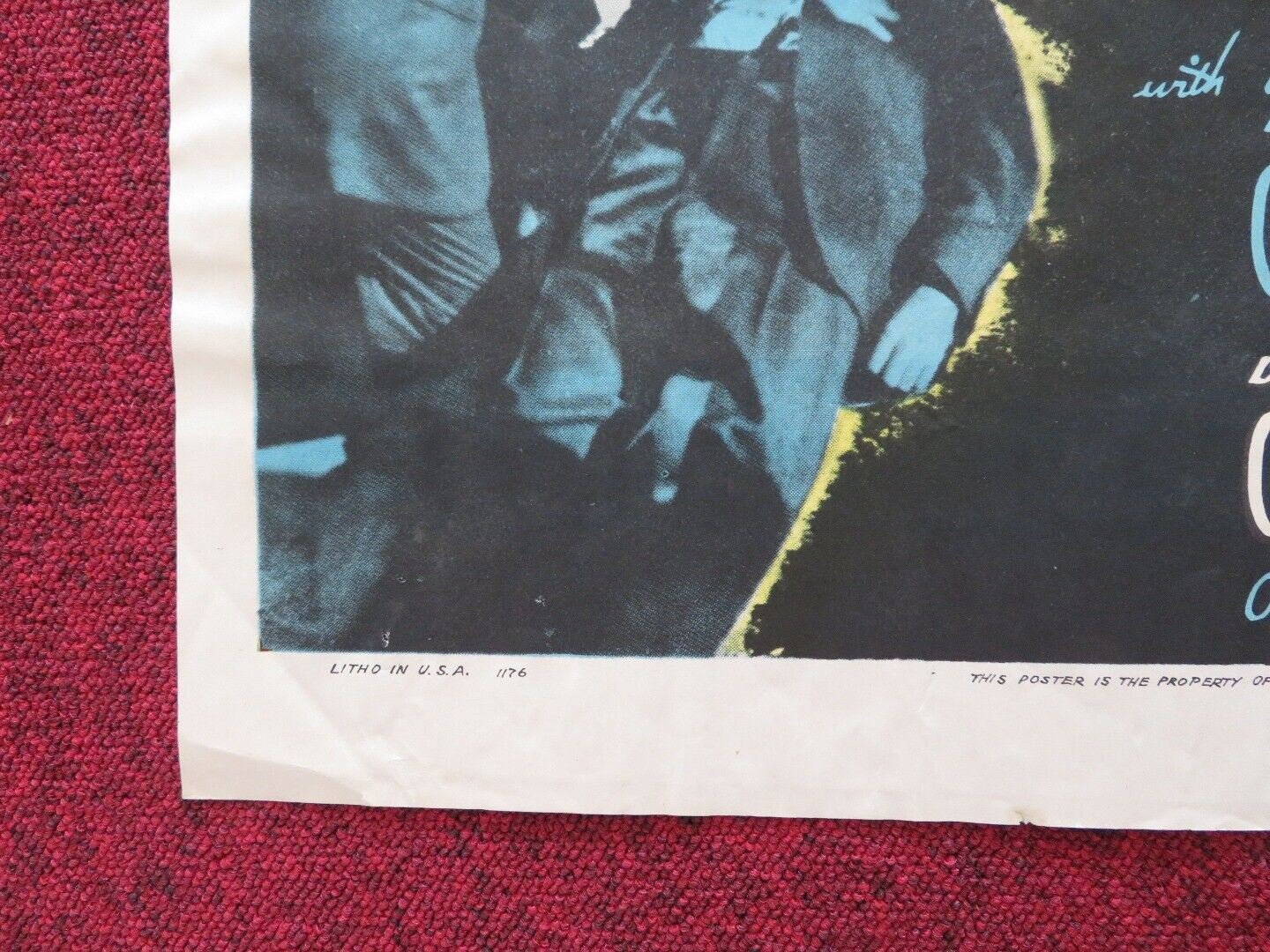 BEHIND GREEN LIGHTS FOLDED US ONE SHEET POSTER CAROLE LANDIS WILLIAM GARGAN '46 Movie posters