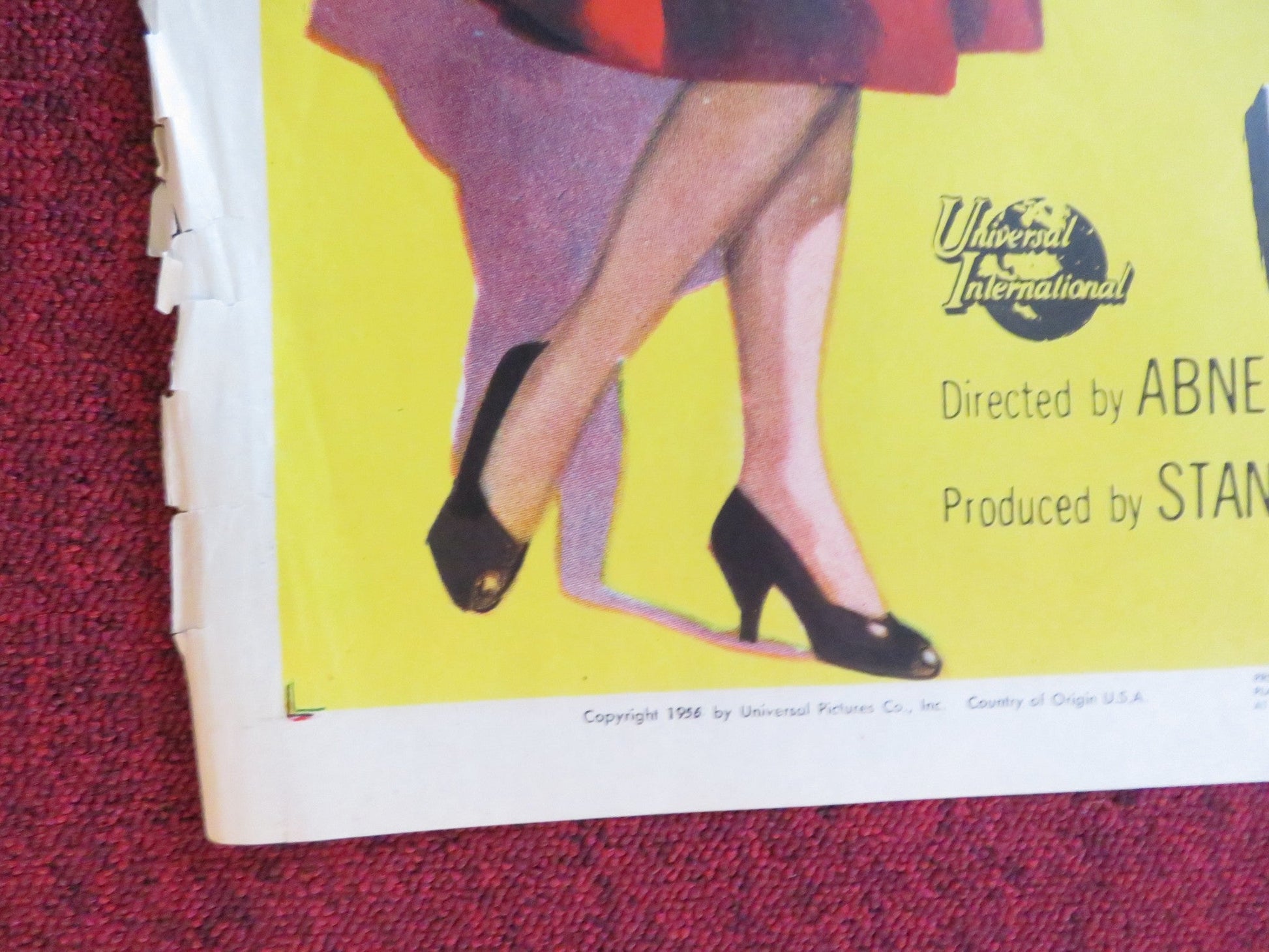 BEHIND THE HIGH WALL FOLDED US ONE SHEET POSTER TOM TULLY SYLVIA SIDNEY 1956 Rendezvous Cinema Movie posters