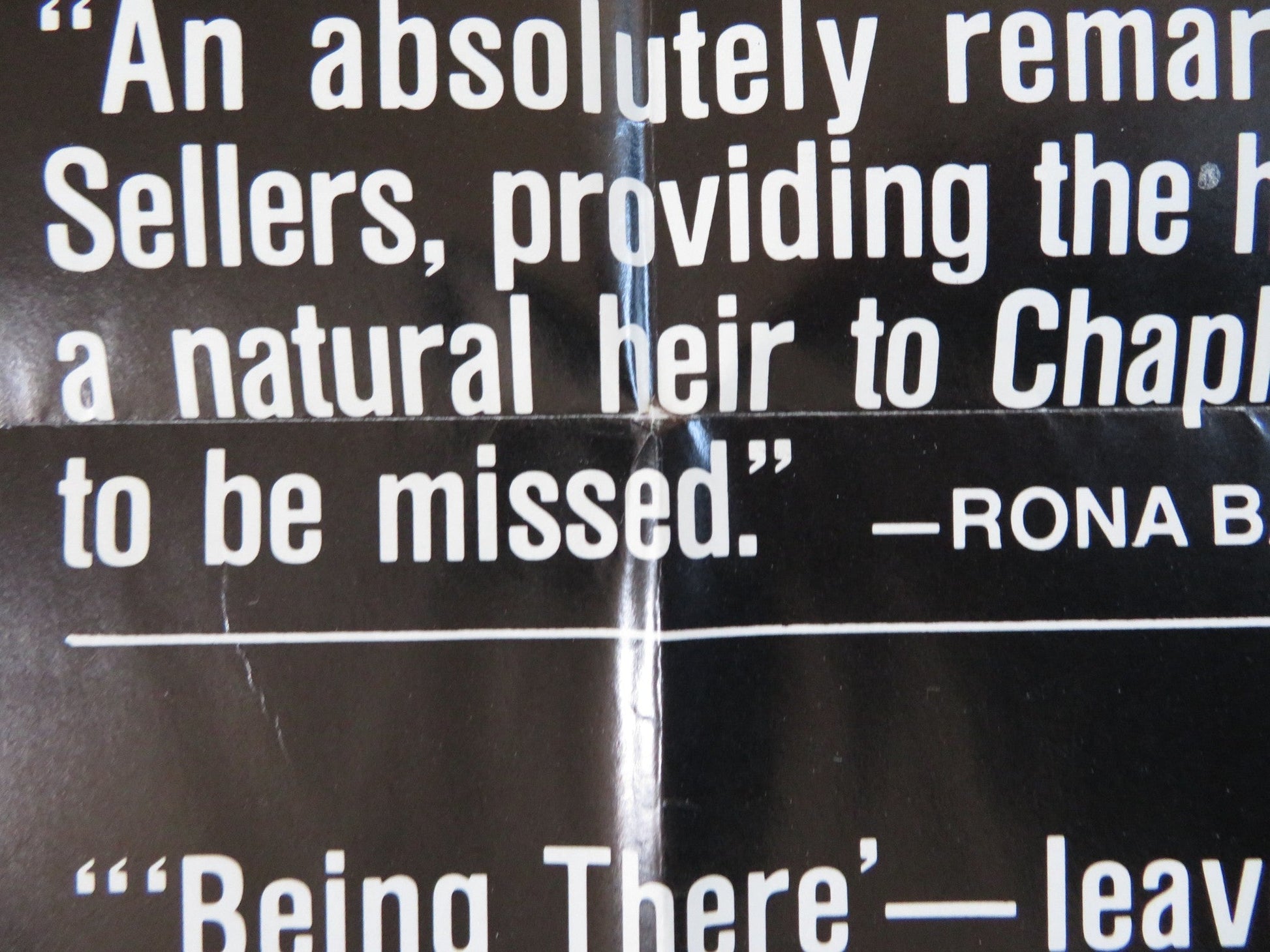 BEING THERE FOLDED US ONE SHEET POSTER PETER SELLERS SHIRLEY MACLAINE 1980 Rendezvous Cinema Movie posters