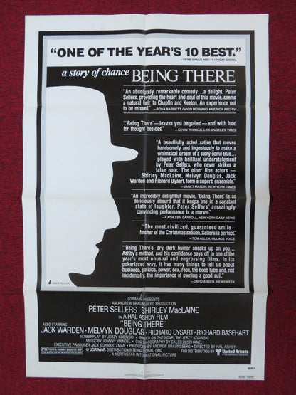 BEING THERE FOLDED US ONE SHEET POSTER PETER SELLERS SHIRLEY MACLAINE 1980 Rendezvous Cinema Movie posters