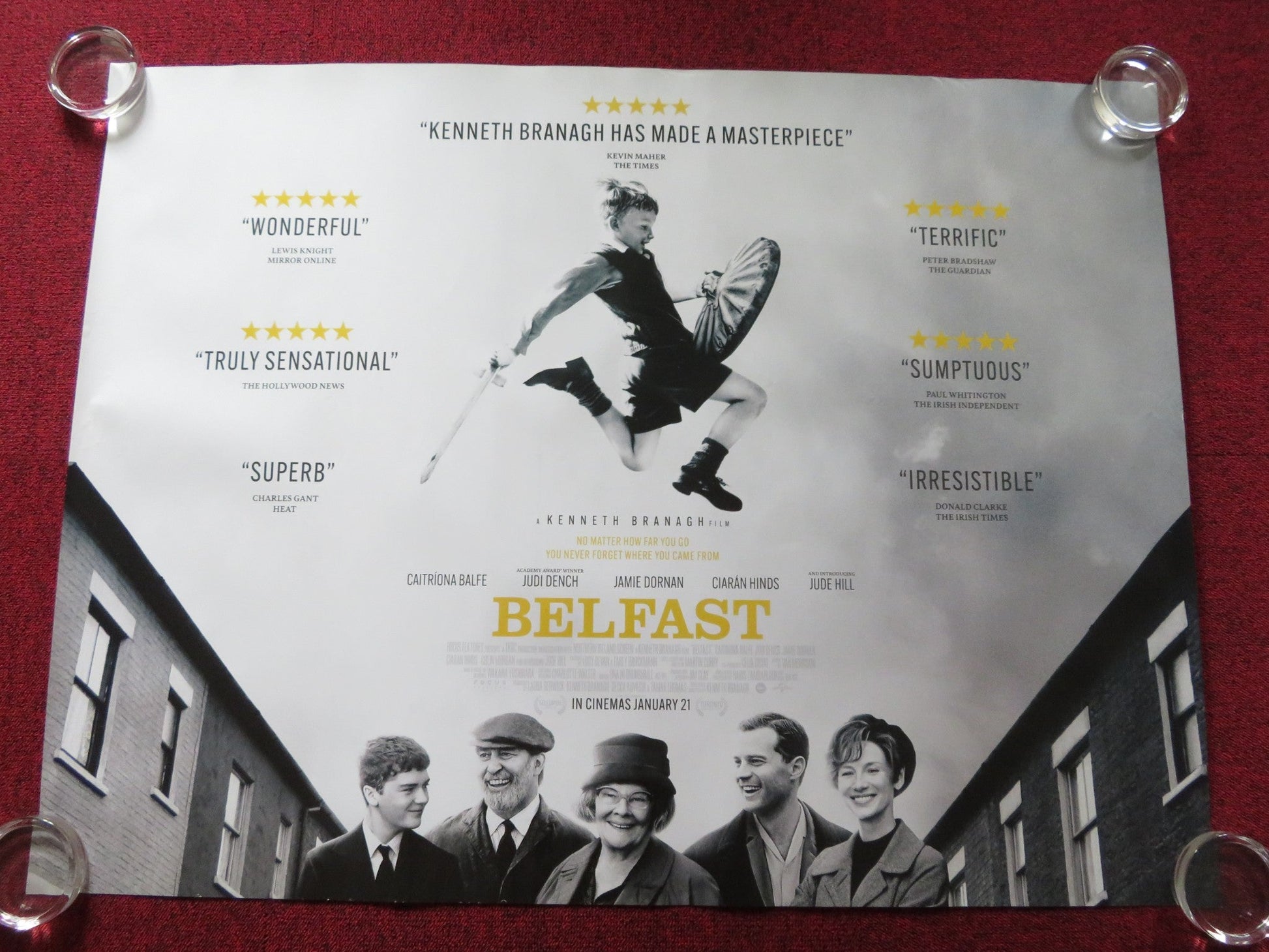BELFAST UK QUAD (30"x 40") ROLLED POSTER JUDY DENCH JAMIE DORNAN 2021 Rendezvous Cinema Movie posters