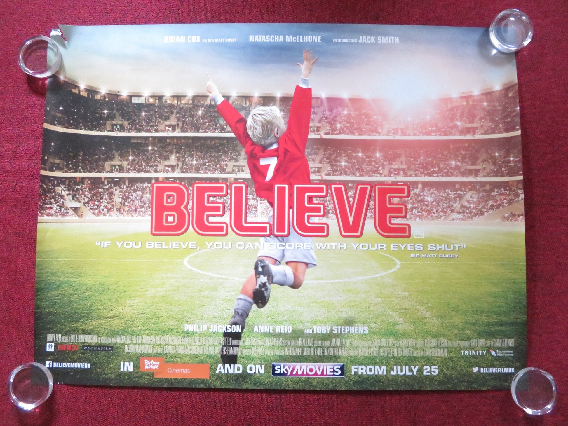 BELIEVE UK QUAD (30"x 40") ROLLED POSTER BRIAN COX NATASCHA MCELHONE 2013 Rendezvous Cinema Movie posters