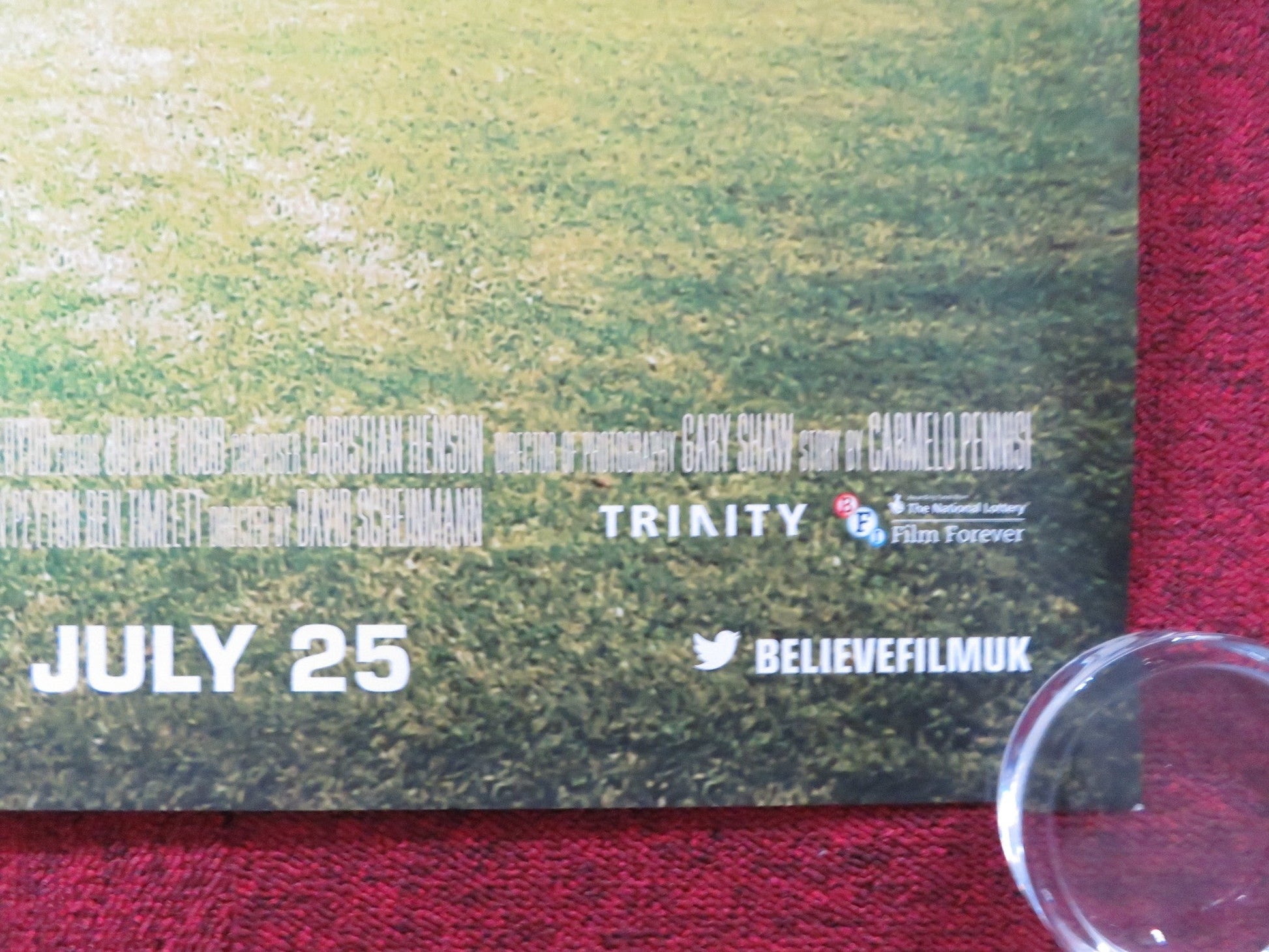 BELIEVE UK QUAD (30"x 40") ROLLED POSTER BRIAN COX NATASCHA MCELHONE 2013 Rendezvous Cinema Movie posters