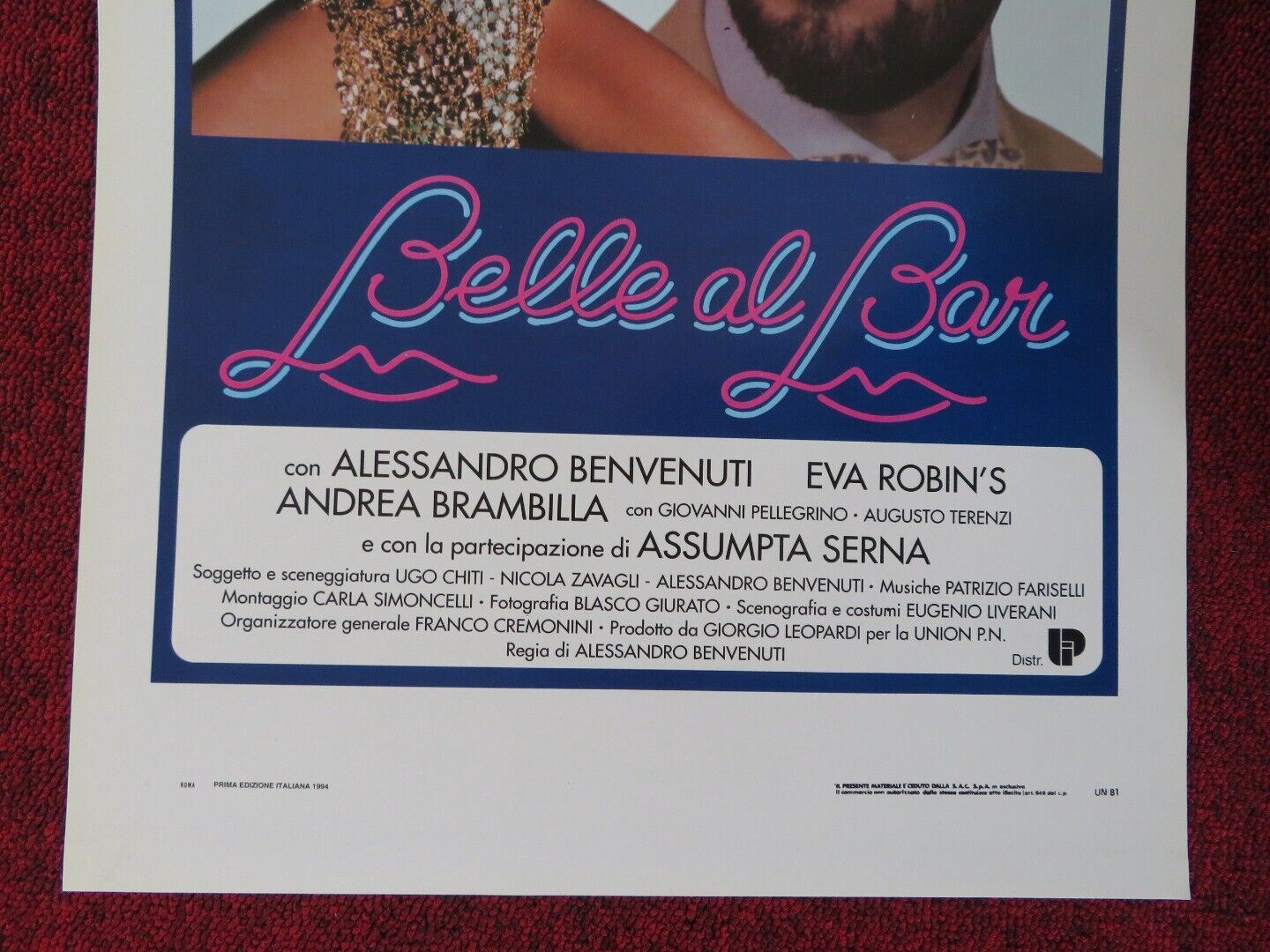 BELLE AL BAR ITALIAN LOCANDINA (27.5"x13") POSTER ALESSANDRO BENVENUTI 1994 - Rendezvous Cinema