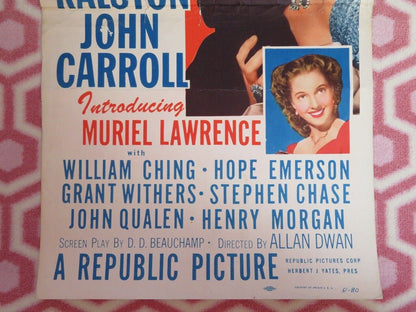 BELLE LE GRAND US INSERT (14"x 36") POSTER VERA RALSTON JOHN CARROLL 1951 Movie posters