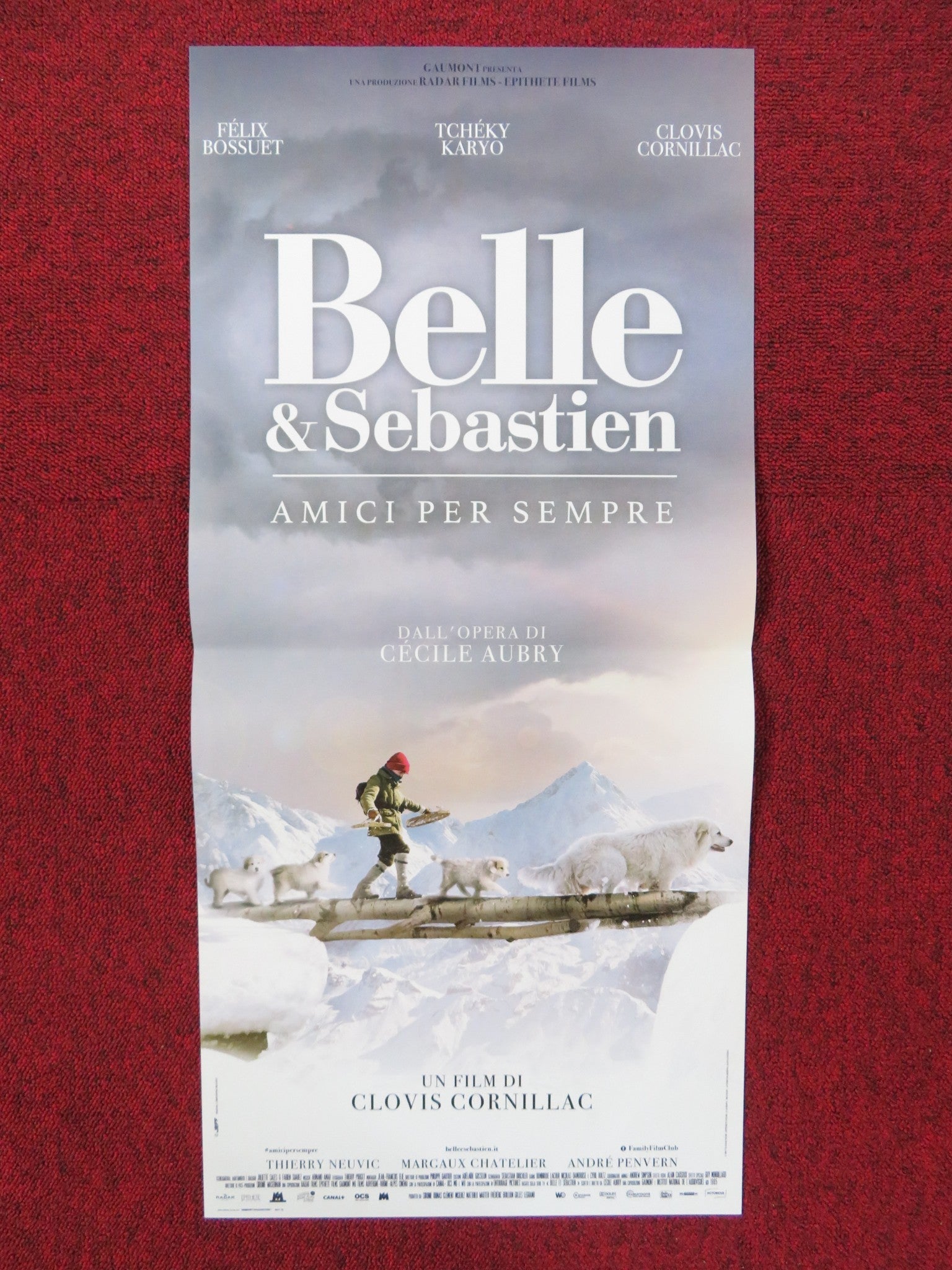 BELLE & SEBASTIEN - b ITALIAN LOCANDINA POSTER FELIX BOSSUET TCHEKY KARYO 2013 Rendezvous Cinema Movie posters