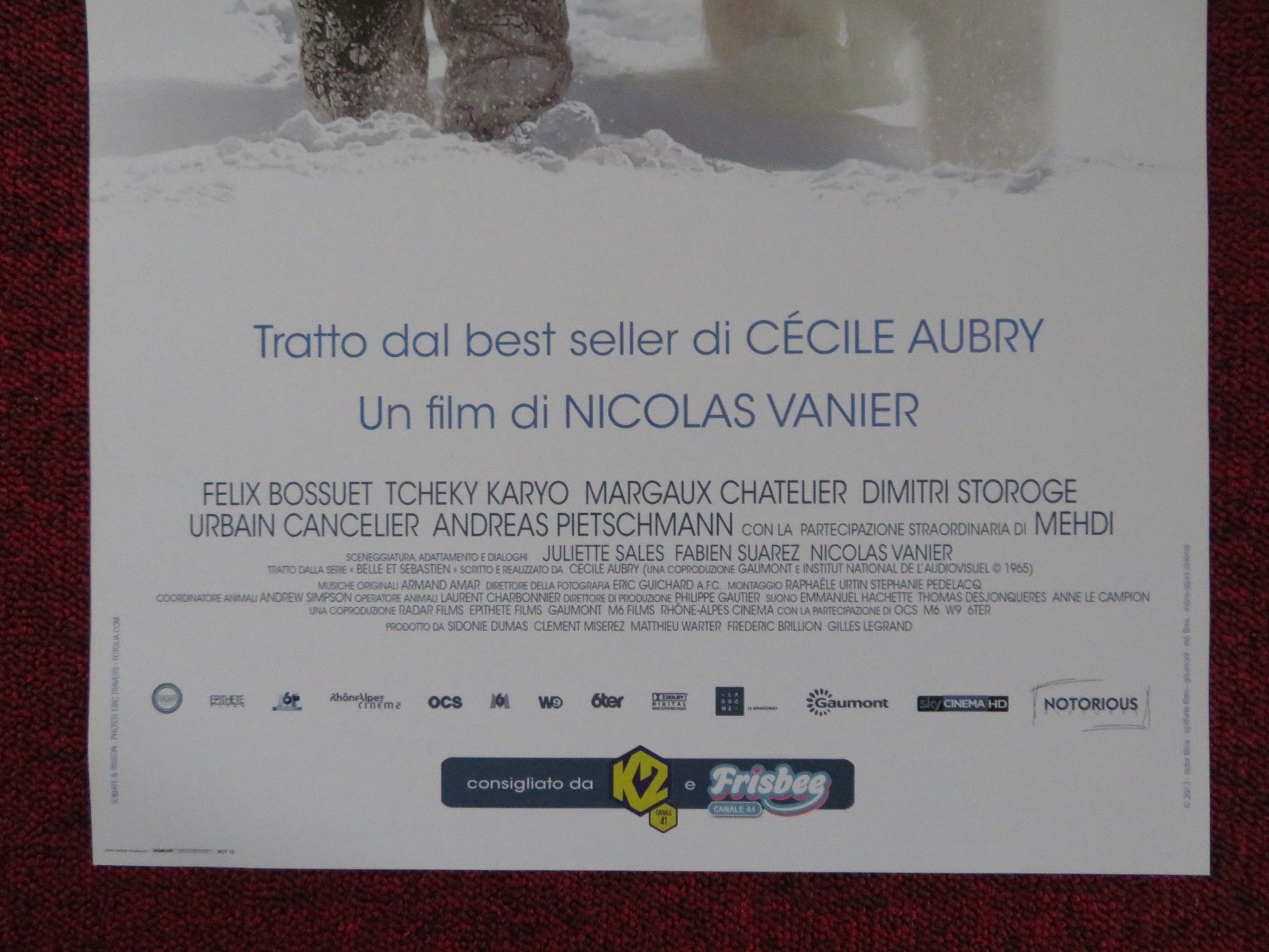 BELLE & SEBASTIEN ITALIAN LOCANDINA POSTER FELIX BOSSUET TCHEKY KARYO 2013 Rendezvous Cinema Movie posters