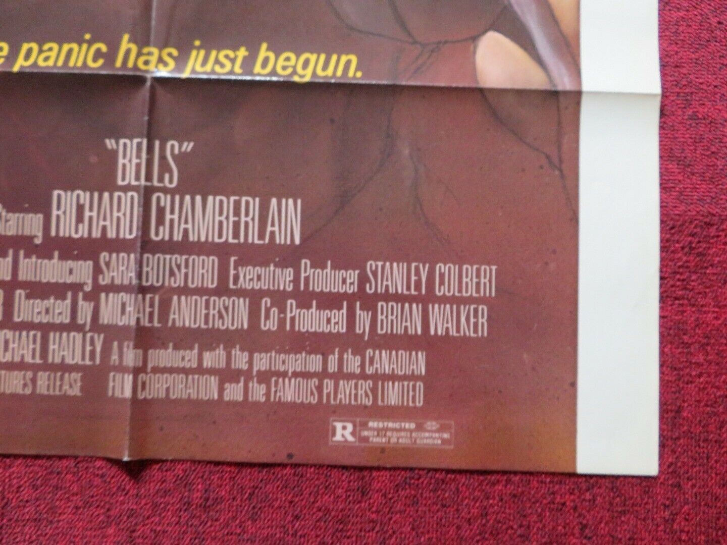 BELLS / Murder by Phone FOLDED US ONE SHEET POSTER RICHARD CHAMBERLAIN 1983 - Rendezvous Cinema