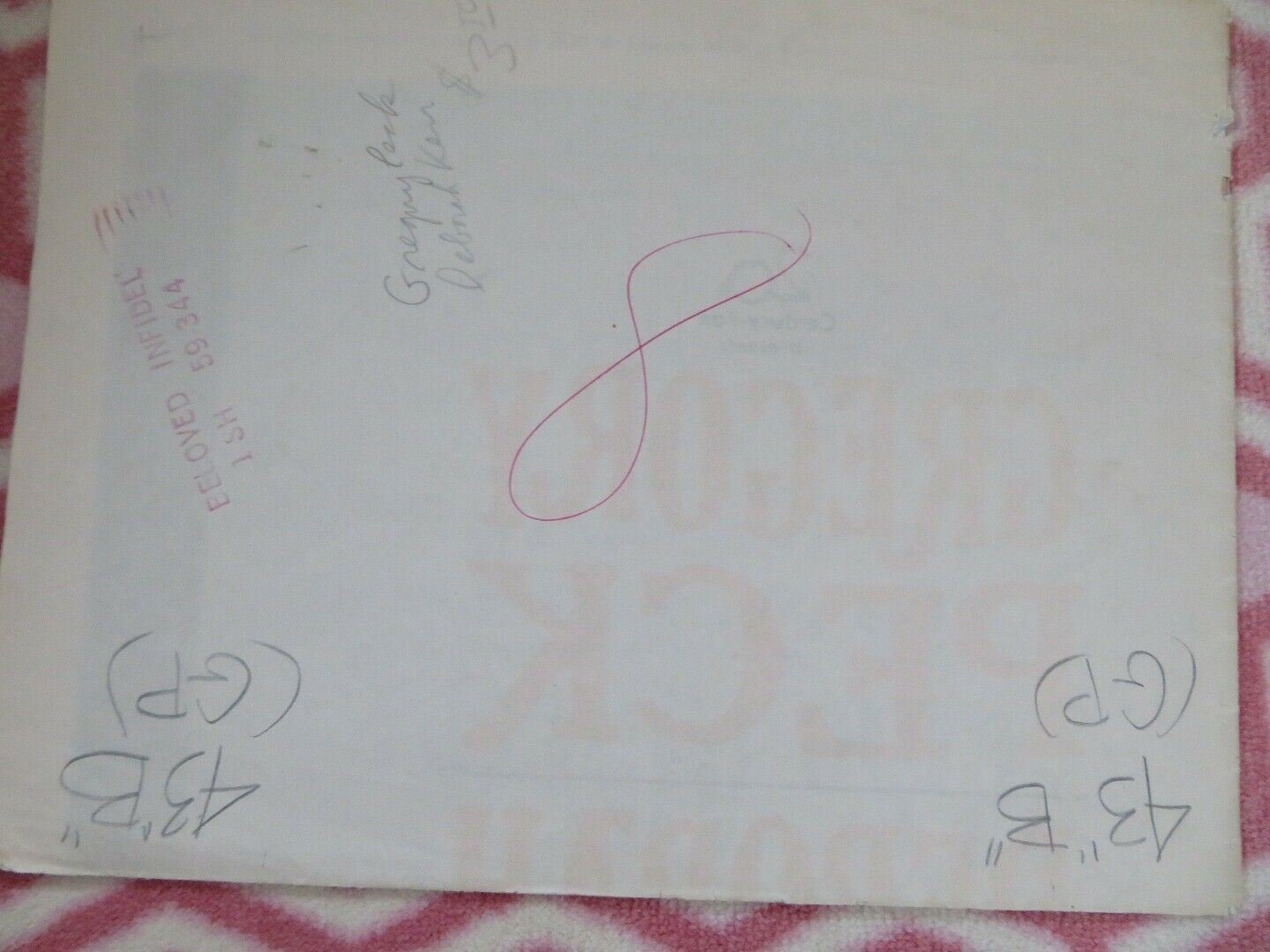 BELOVED INFIDEL FOLDED US ONE SHEET POSTER GREGORY PECK DEBORAH KERR 1959 Movie posters