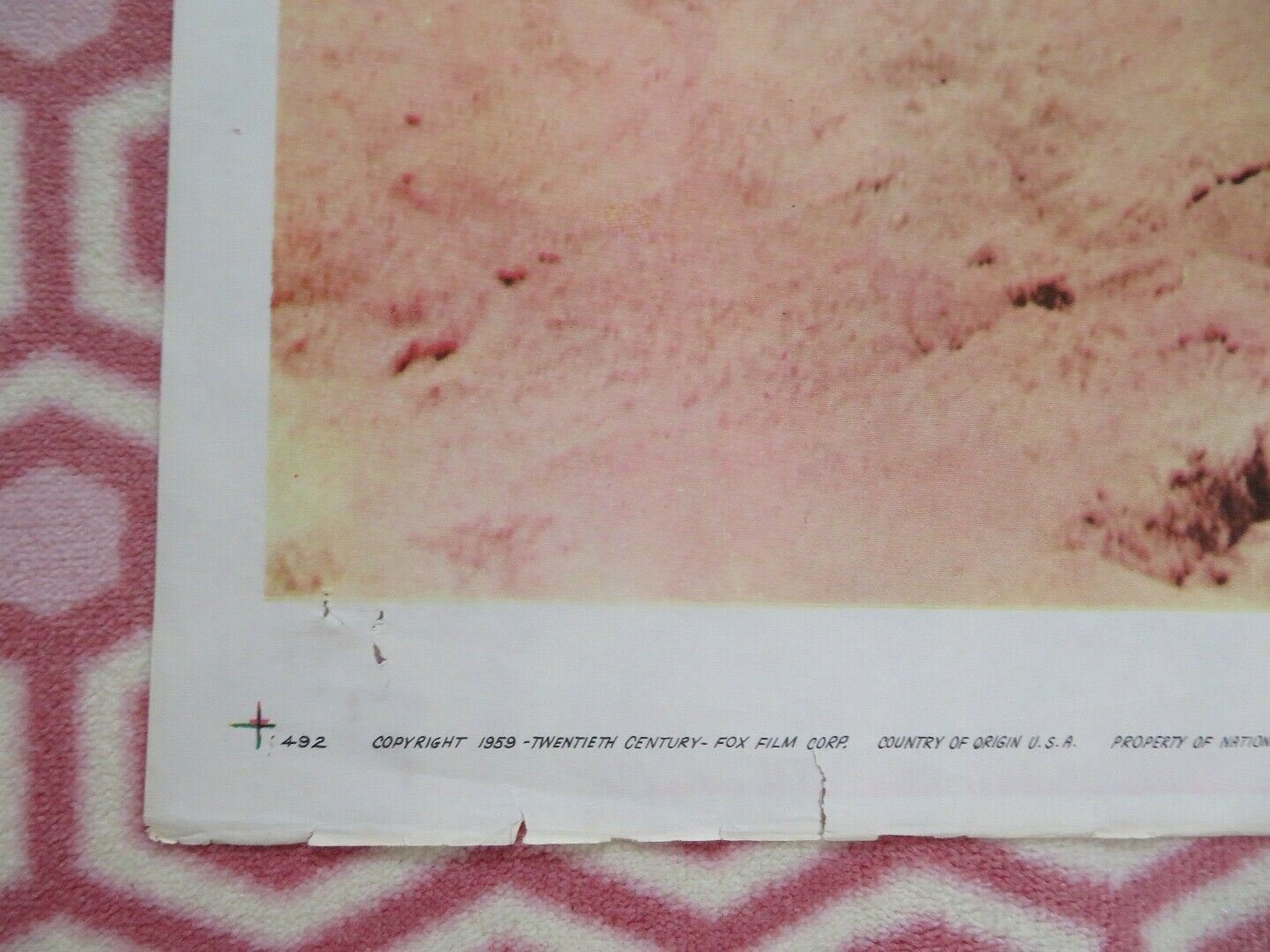 BELOVED INFIDEL FOLDED US ONE SHEET POSTER GREGORY PECK DEBORAH KERR 1959 Movie posters