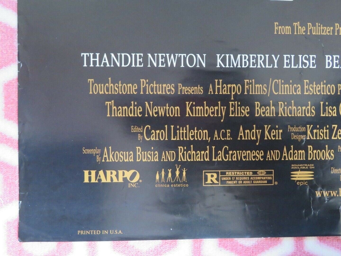 BELOVED US ONE SHEET POSTER 1988 OPRAH WINFREY DANNY GLOVER 1988 Movie posters