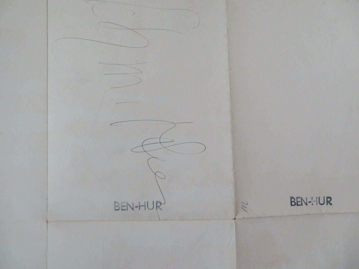 BEN HUR GERMAN A1 (33"x 23") POSTER CHARLTON HESTON WILLIAM WYLER 1959 Movie posters