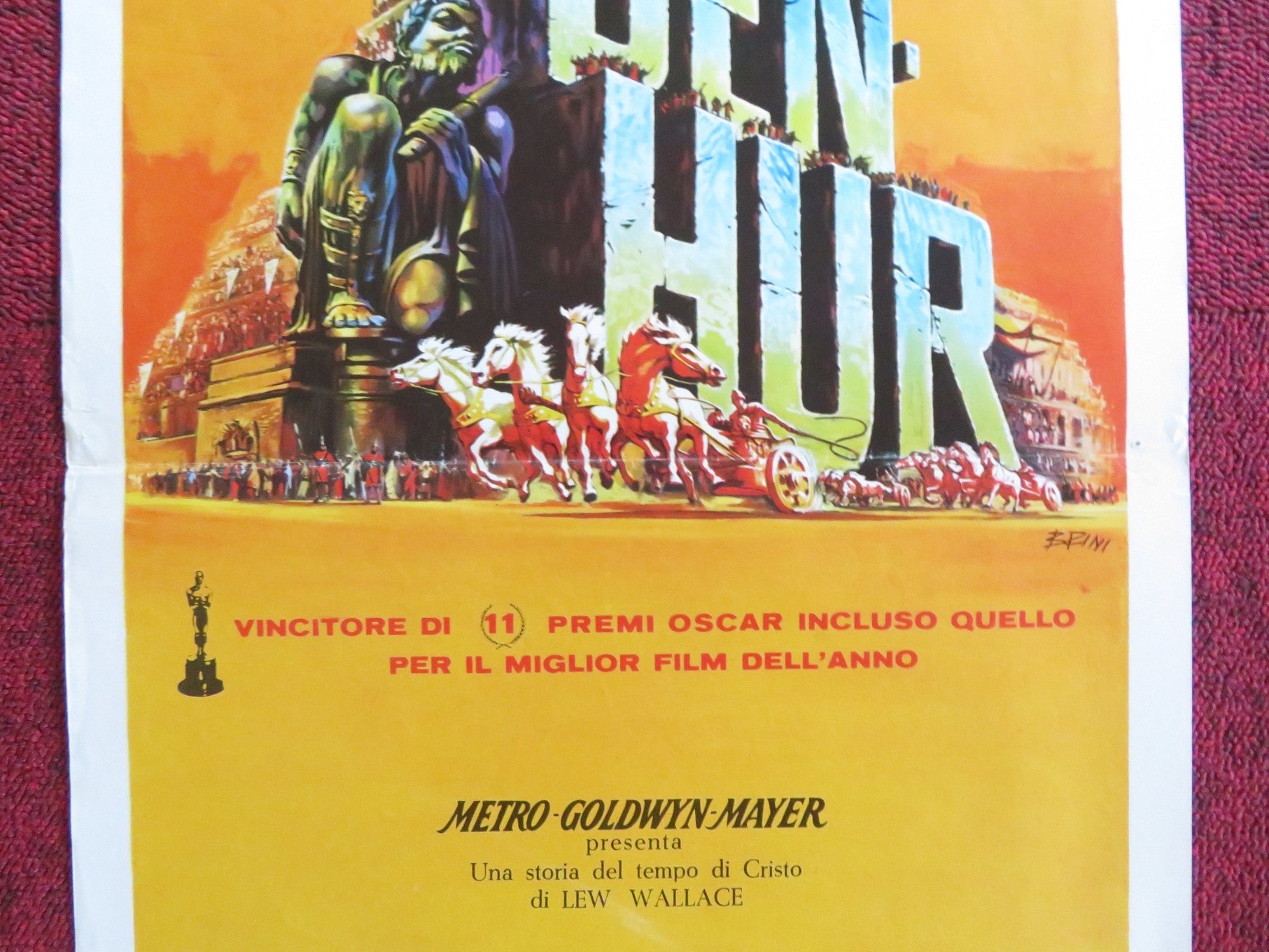 BEN HUR ITALIAN LOCANDINA POSTER CHARLTON HESTON JACK HAWKINS 1980s Rendezvous Cinema Movie posters
