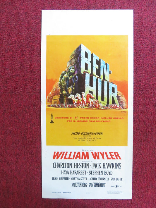 BEN HUR ITALIAN LOCANDINA POSTER CHARLTON HESTON JACK HAWKINS 1980s Rendezvous Cinema Movie posters