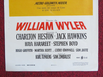 BEN HUR ITALIAN LOCANDINA POSTER CHARLTON HESTON JACK HAWKINS 1980s Rendezvous Cinema Movie posters