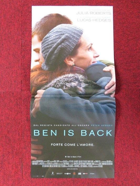 BEN IS BACK ITALIAN LOCANDINA (26.5"x12.5") POSTER JULIA ROBERTS 2018 Movie posters