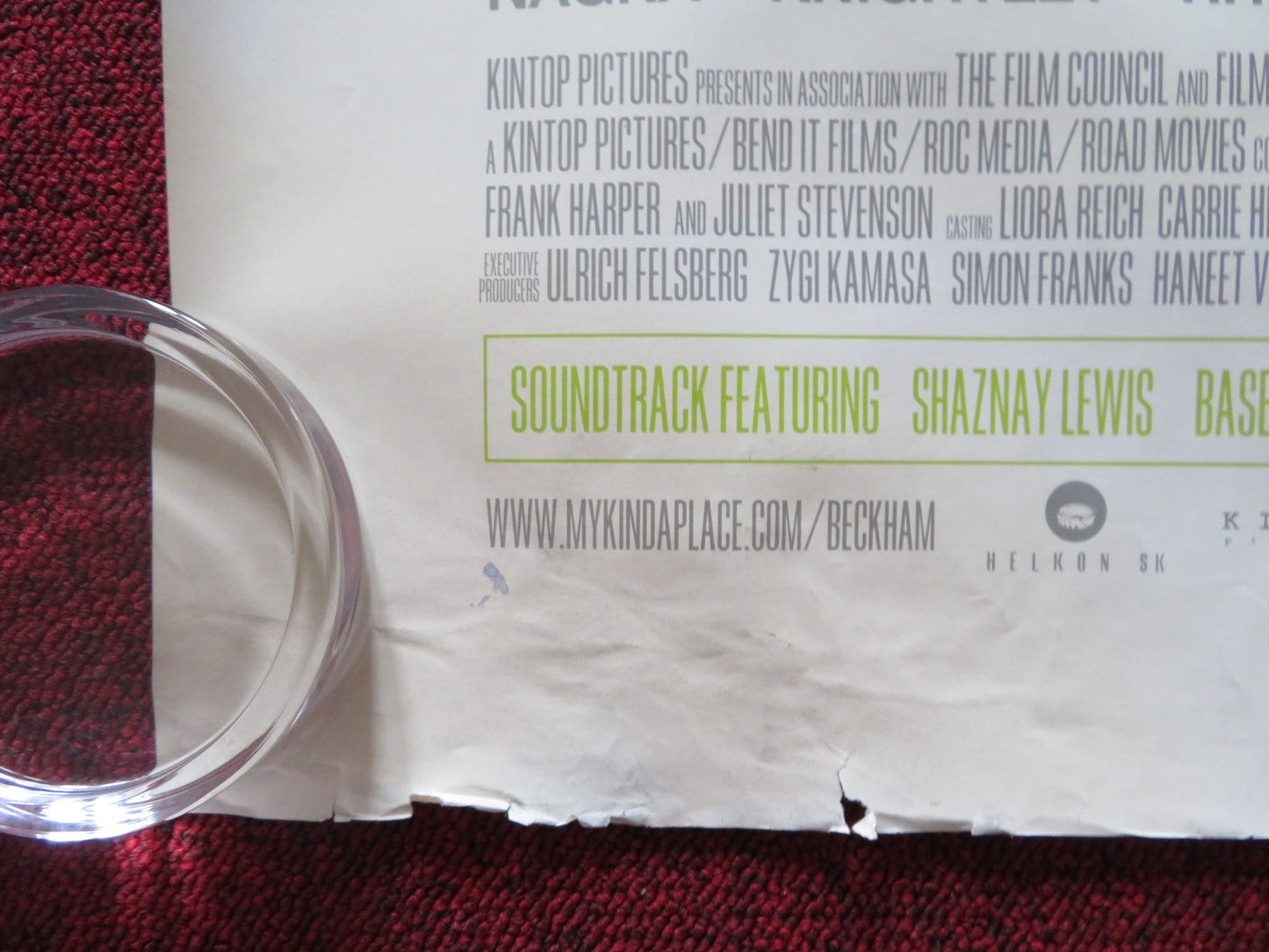 BEND IT LIKE BECKHAM UK QUAD ROLLED POSTER KEIRA KNIGHTLEY PARMINDER NAGRA 2002 Rendezvous Cinema Movie posters