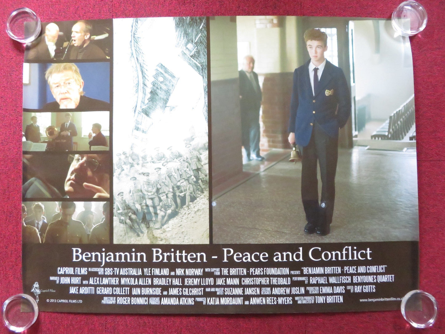 BENJAMIN BRITTEN: PEACE AND CONFLICT UK QUAD (30"x 40") ROLLED POSTER 2013 Rendezvous Cinema Movie posters
