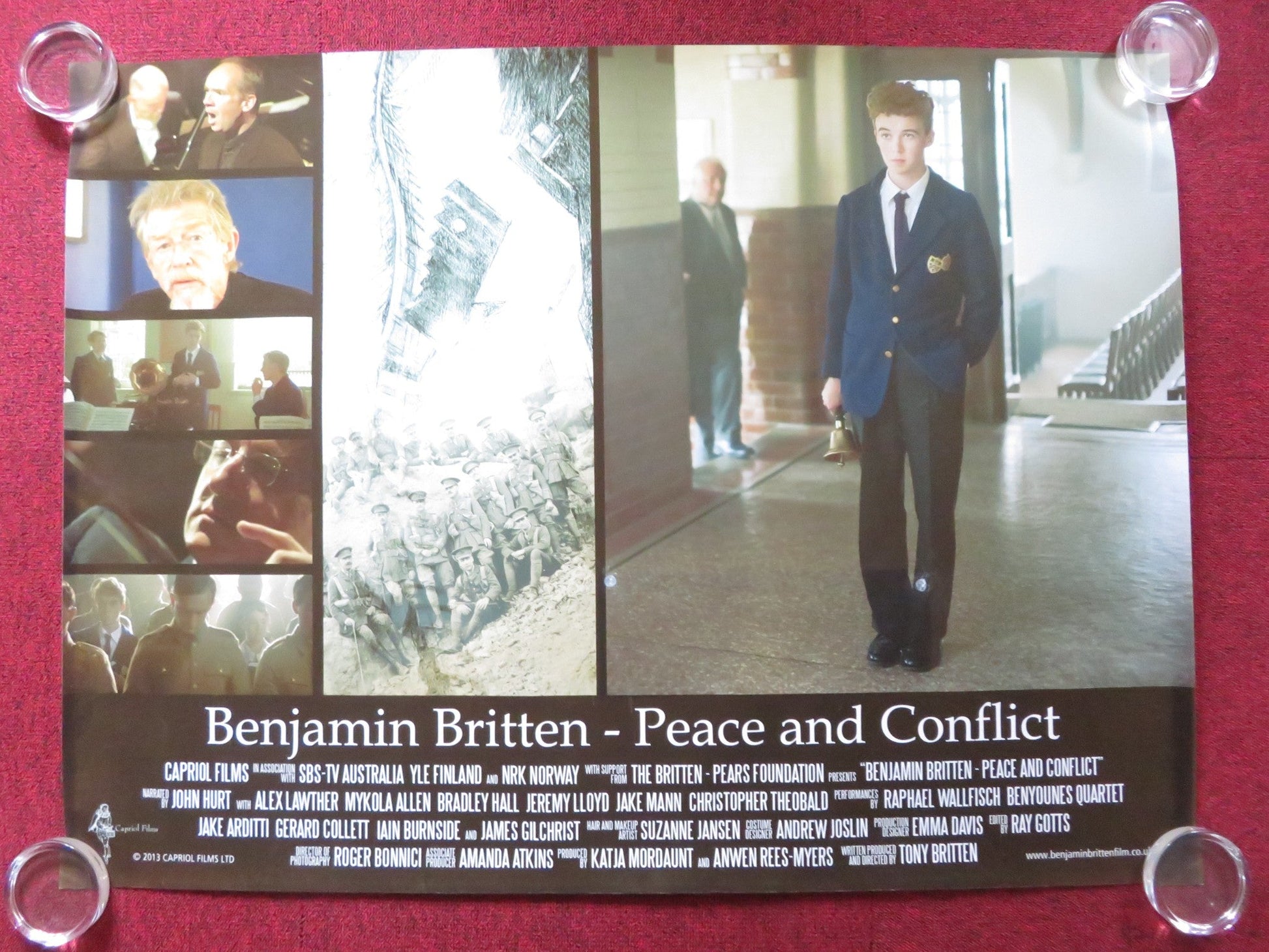 BENJAMIN BRITTEN: PEACE AND CONFLICT UK QUAD (30"x 40") ROLLED POSTER 2013 Rendezvous Cinema Movie posters