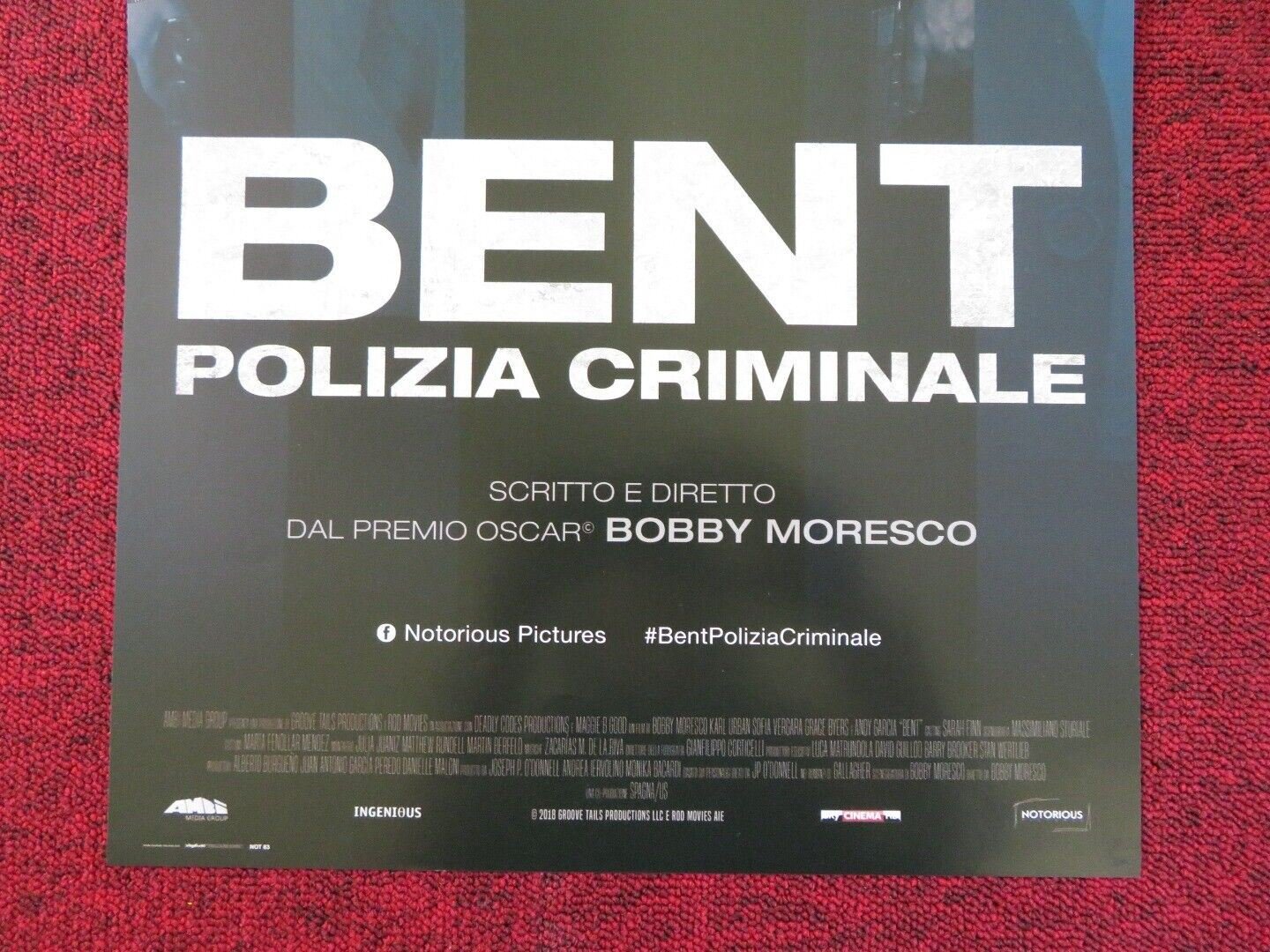BENT ITALIAN LOCANDINA (26.5"x12.5") POSTER KARL URBAN ANDY GARCIA G BYERS '18 Rendezvous Cinema Movie posters