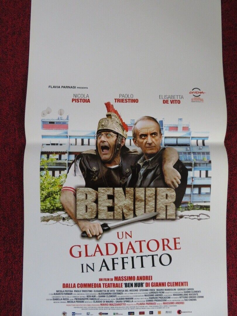 BENUR UN GLADIATORE IN AFFITTO ITALIAN LOCANDINA (27.5"x13") POSTER 2012 Movie posters