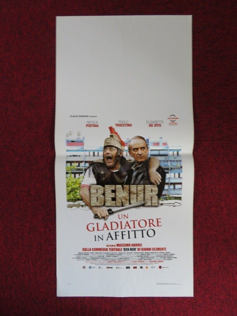 BENUR UN GLADIATORE IN AFFITTO ITALIAN LOCANDINA (27.5"x13") POSTER 2012 Movie posters