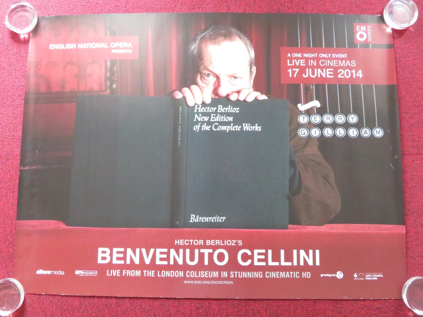 BENVENUTO CELLINI UK QUAD (30"x 40") ROLLED POSTER ENGLISH NATIONAL OPERA 2014 Rendezvous Cinema Movie posters