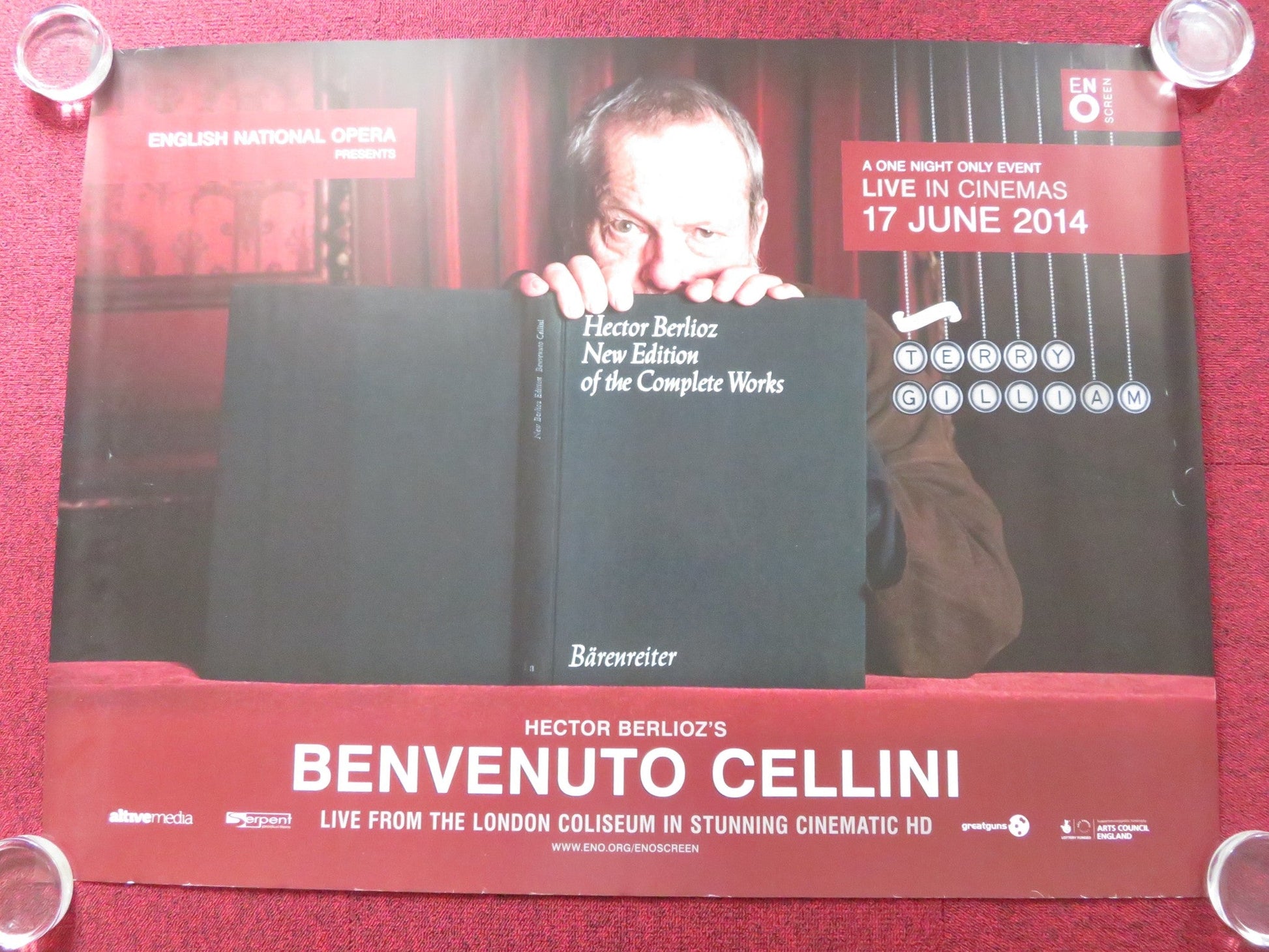 BENVENUTO CELLINI UK QUAD (30"x 40") ROLLED POSTER ENGLISH NATIONAL OPERA 2014 Rendezvous Cinema Movie posters