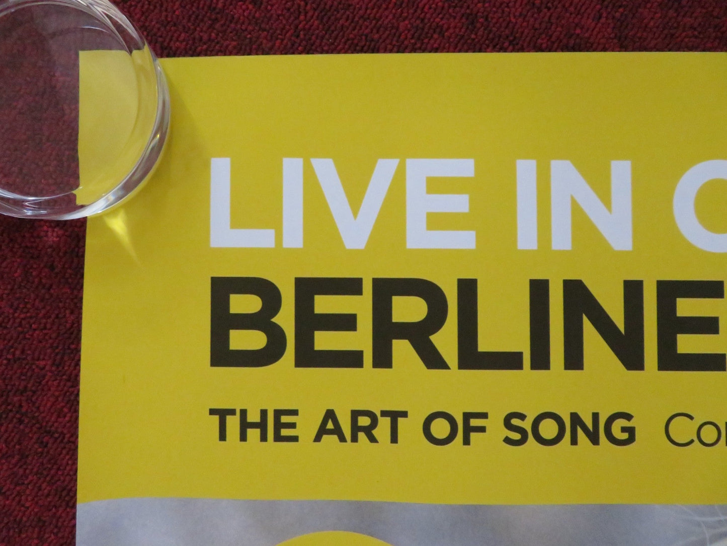 BERLINER PHILHARMONIKA: THE ART OF SONG UK QUAD ROLLED POSTER 2012 Rendezvous Cinema Movie posters