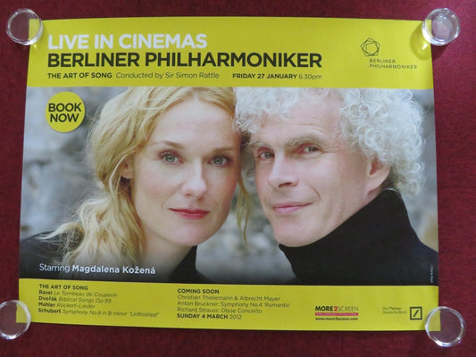 BERLINER PHILHARMONIKA: THE ART OF SONG UK QUAD ROLLED POSTER 2012 Rendezvous Cinema Movie posters