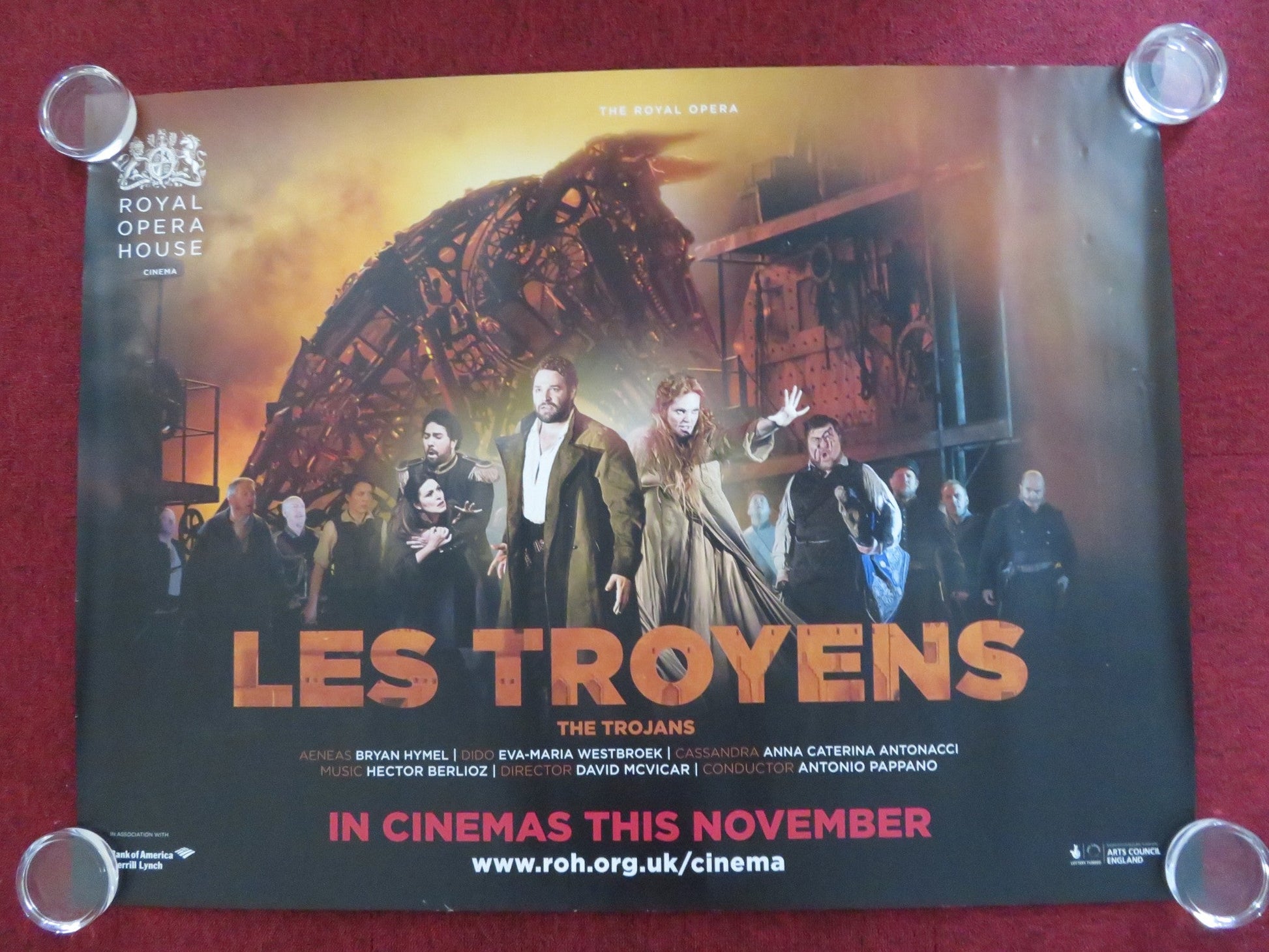 BERLIOZ: LES TROYENS UK QUAD ROLLED POSTER BRYAN HYMEL EVA - MARIE WESTBROEK 2012 Rendezvous Cinema Movie posters