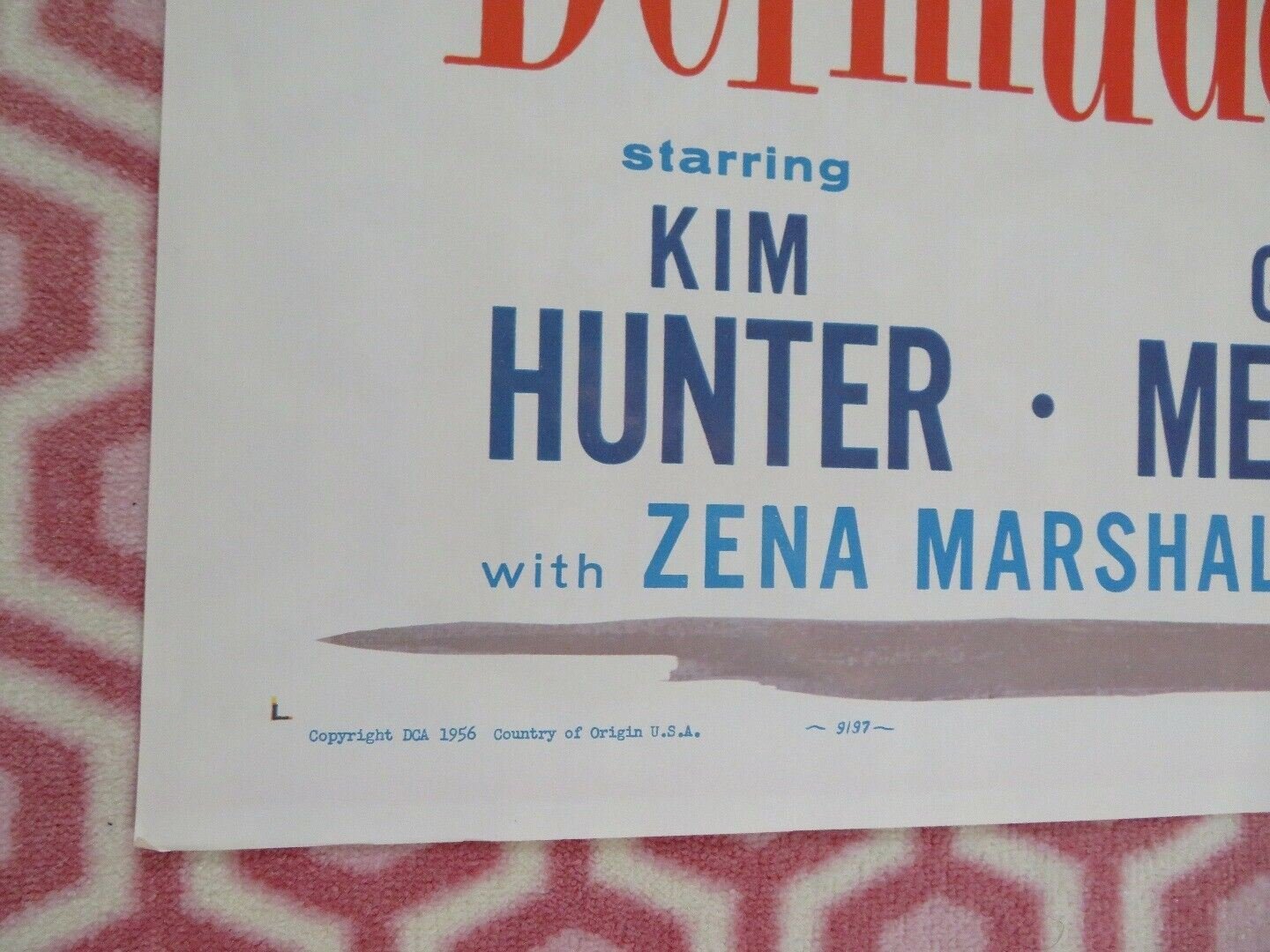 BERMUDA AFFAIR FOLDED US ONE SHEET POSTER KIM HUNTER GARY MERRILL 1956 Movie posters