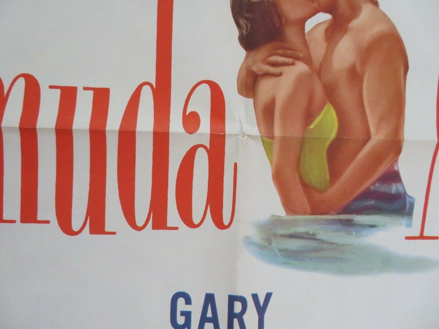 BERMUDA AFFAIR FOLDED US ONE SHEET POSTER KIM HUNTER GARY MERRILL 1956 Movie posters